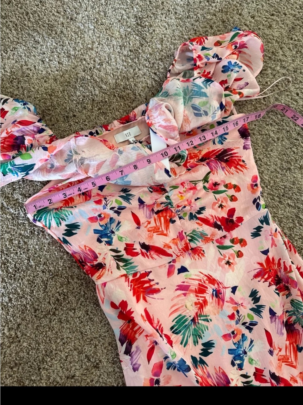 NWT NSR (Napean Sea Road) Floral Ruffled Midi Dress SIZE Small - Picture 9 of 12